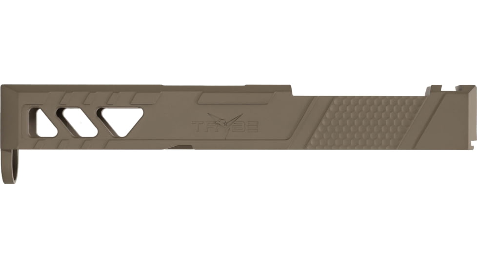 TRYBE Defense Pistol Slide, Glock 26, Gen 3/4, Venom Cut, Version 2, FDE Cerakote, No Base Plate Included, SLDG26G34VNMV2-FDE