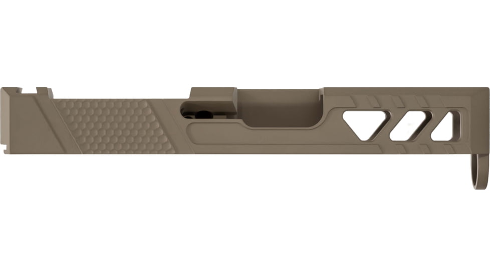 TRYBE Defense Pistol Slide, Glock 26, Gen 3/4, Venom Cut, Version 2, FDE Cerakote, No Base Plate Included, SLDG26G34VNMV2-FDE