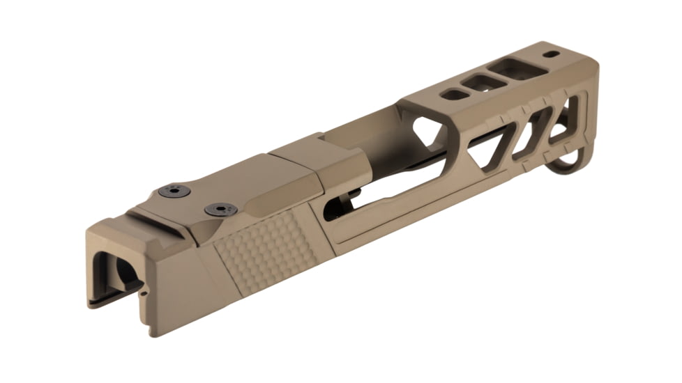 TRYBE Defense Pistol Slide, Glock 43/43X, Version 2, RMSc Cut, Cerakote Flat Dark Earth, SLDG43XRMSCV2-FDE