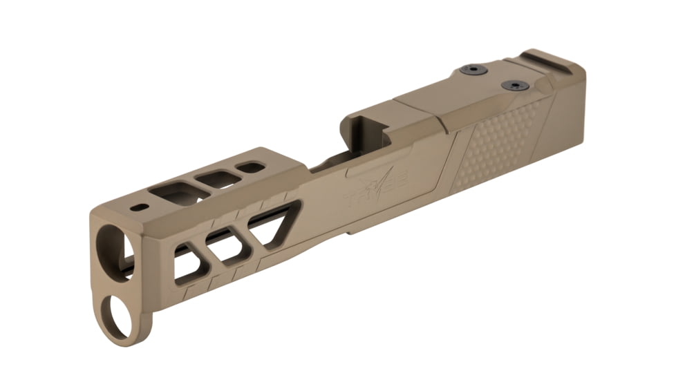 TRYBE Defense Pistol Slide, Glock 43/43X, Version 2, RMSc Cut, Cerakote Flat Dark Earth, SLDG43XRMSCV2-FDE