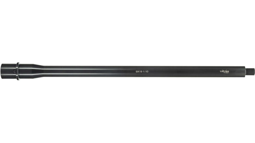 TRYBE Defense Rifle Barrel Threaded, AR-15, 9mm Luger, 16.25 inch, Medium Taper, Twist, 1/2x36 TPI, Black Nitride, Black, BARMID16259MM 