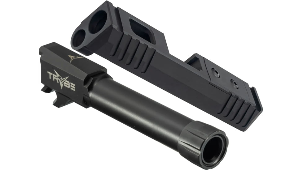 TRYBE Defense Sig Sauer P365 Match Grade Threaded Pistol Barrel, Black Nitride and TRYBE Defense Sig Sauer P365 Pistol Slide