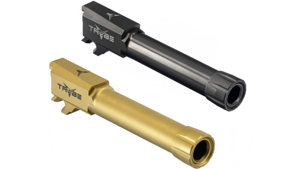 TRYBE Defense Sig Sauer P365 Match Grade Threaded Pistol Barrel, Black, Gold, Titanium