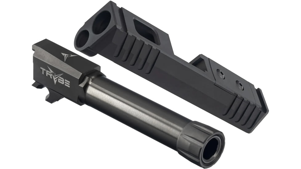 TRYBE Defense Sig Sauer P365 Match Grade Threaded Pistol Barrel, Titanium DLC and TRYBE Defense Sig Sauer P365 Pistol Slide