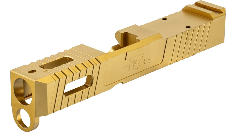 TRYBE Defense TRYBE Defense Glock 26 Pistol Slide - Version 1, Gen 3/4, RMR Cut, Gold, SLDG26G34RMR-GLD