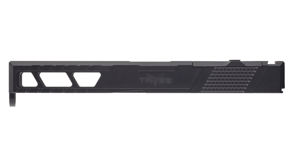 TRYBE Defense Pistol Slide, Glock 17, Gen 3, DeltaPoint Pro Cut, Version 2, Black Cerakote, SLDG17G3DPV2-BN