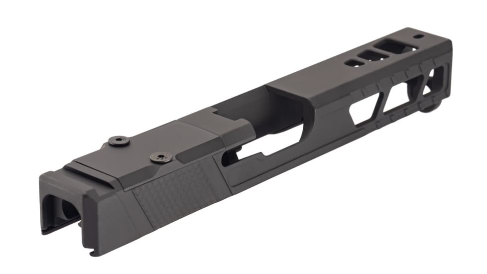 TRYBE Defense Pistol Slide, Glock 17, Gen 3, RMR Cut, Version 2, Black Cerakote, SLDG17G3RMRV2-BN