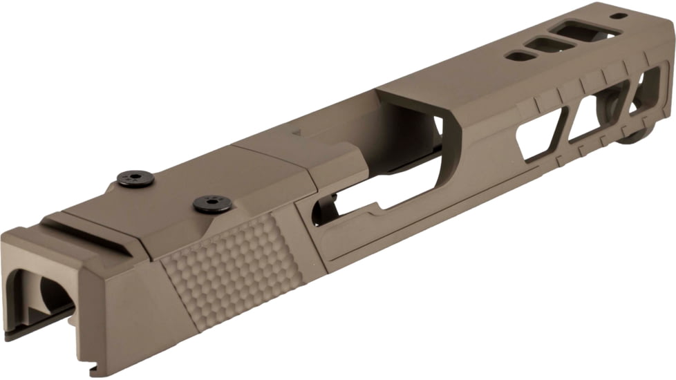 TRYBE Defense Pistol Slide, Glock 17, Gen 3, RMR Cut, Version 2, FDE Cerakote, SLDG17G3RMRV2-FDE