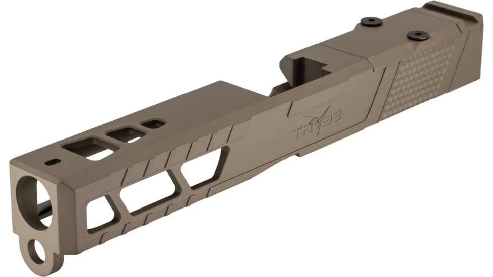 TRYBE Defense Pistol Slide, Glock 17, Gen 3, RMR Cut, Version 2, FDE Cerakote, SLDG17G3RMRV2-FDE