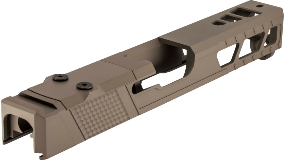 TRYBE Defense Pistol Slide, Glock 17, Gen 3, Venom Cut, Version 2, FDE Cerakote, SLDG17G3VNMV2-FDE