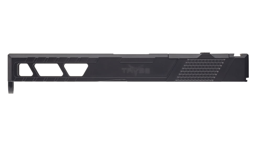 TRYBE Defense Pistol Slide, Glock 17, Gen 3, Viper Cut, Version 2, Black Cerakote, SLDG17G3VPRV2-BN