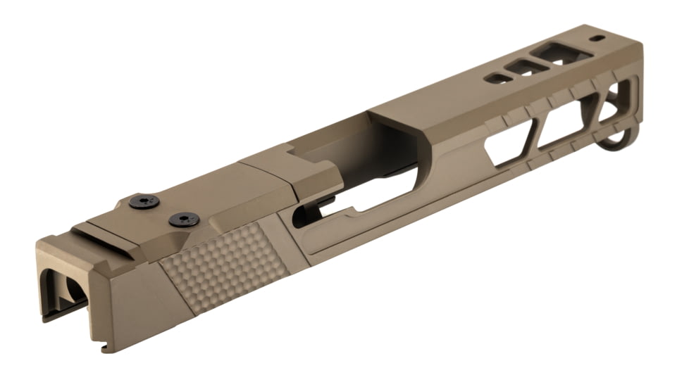 TRYBE Defense Pistol Slide, Glock 17, Gen 4, DeltaPoint Pro Cut, Version 2, FDE Cerakote, SLDG17G4DPV2-FDE