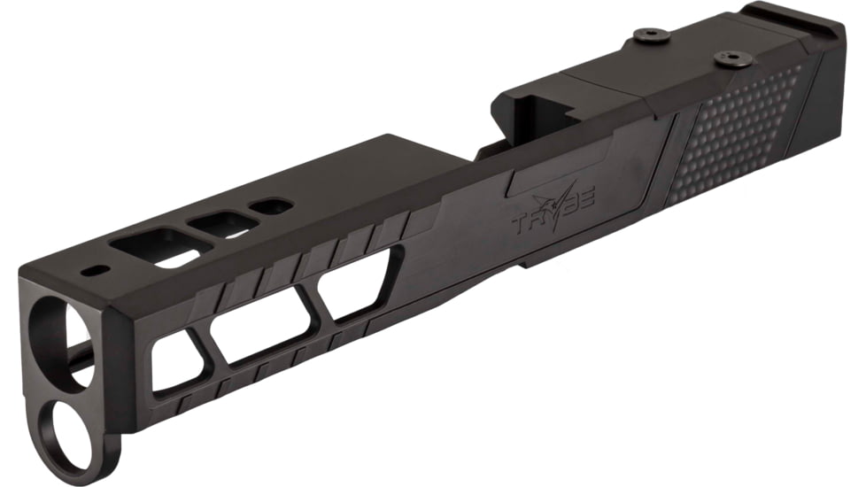TRYBE Defense Pistol Slide, Glock 17, Gen 4, RMR Cut, Version 2, Black Cerakote, SLDG17G4RMRV2-BN