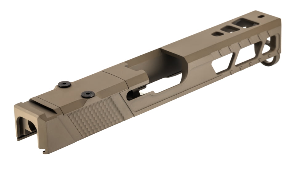 TRYBE Defense Pistol Slide, Glock 17, Gen 4, RMR Cut, Version 2, FDE Cerakote, SLDG17G4RMRV2-FDE