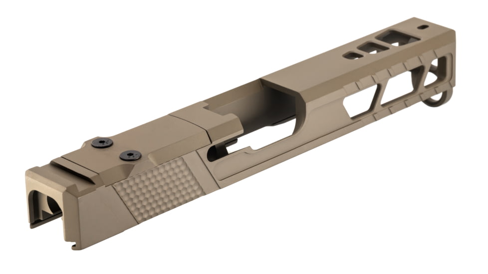 TRYBE Defense Pistol Slide, Glock 17, Gen 4, Venom Cut, Version 2, FDE Cerakote, SLDG17G4VNMV2-FDE
