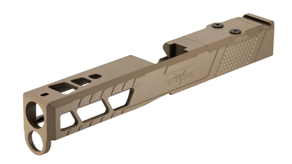 TRYBE Defense Pistol Slide, Glock 17, Gen 4, Viper Cut, Version 2, FDE Cerakote, SLDG17G4VPRV2-FDE