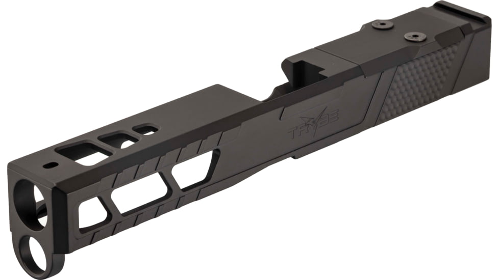 TRYBE Defense Pistol Slide, Glock 17, Gen 5, DeltaPoint Pro Cut, Version 2, Black Cerakote, SLDG17G5DPV2-BN