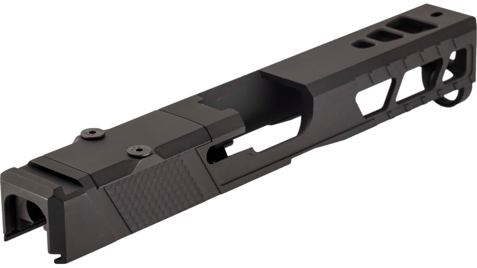 TRYBE Defense Pistol Slide, Glock 17, Gen 5, RMR Cut, Version 2, Black Cerakote, SLDG17G5RMRV2-BN