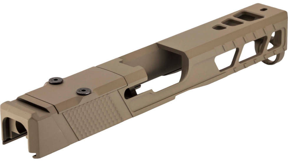 TRYBE Defense Pistol Slide, Glock 17, Gen 5, RMR Cut, Version 2, FDE Cerakote, SLDG17G5RMRV2-FDE