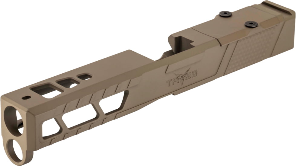 TRYBE Defense Pistol Slide, Glock 17, Gen 5, RMR Cut, Version 2, FDE Cerakote, SLDG17G5RMRV2-FDE
