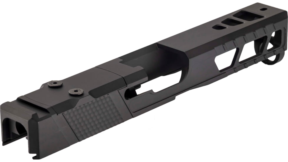 TRYBE Defense Pistol Slide, Glock 17, Gen 5, Venom Cut, Version 2, Black Cerakote, SLDG17G5VNMV2-BN