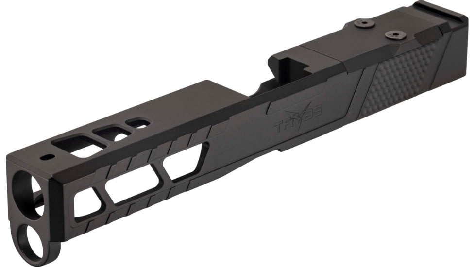 TRYBE Defense Pistol Slide, Glock 17, Gen 5, Viper Cut, Version 2, Black Cerakote, SLDG17G5VPRV2-BN