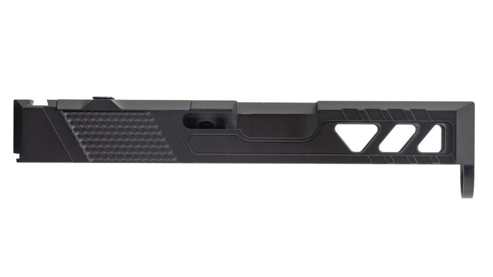 TRYBE Defense Pistol Slide, Glock 26, Gen 3/4, DeltaPoint Pro Cut, Version 2, Black Cerakote SLDG26G34DPV2-BN