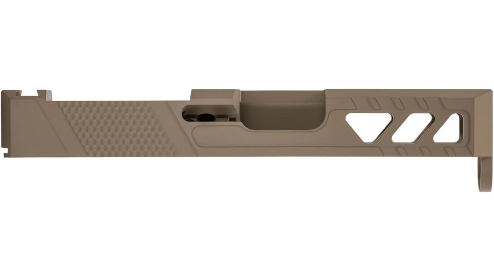 TRYBE Defense Pistol Slide, Glock 26, Gen 3/4, DeltaPoint Pro Cut, Version 2, FDE Cerakote, SLDG26G34DPV2-FDE