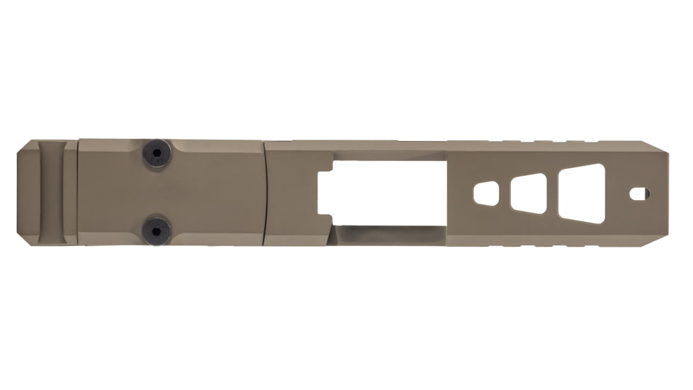 TRYBE Defense Pistol Slide, Glock 26, Gen 3/4, RMR Cut, Version 2, FDE Cerakote, SLDG26G34RMRV2-FDE