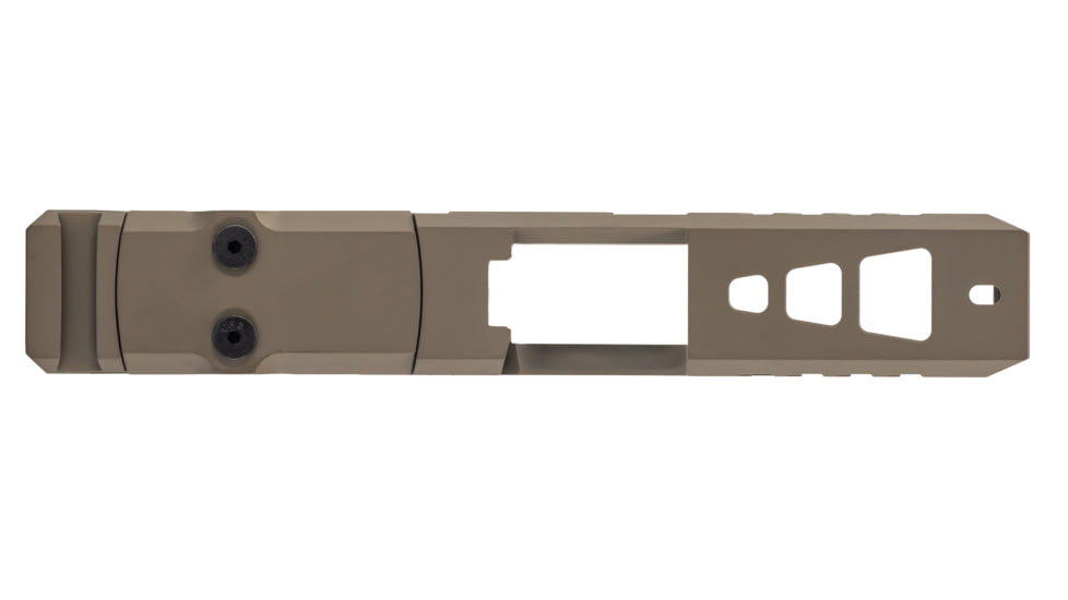 TRYBE Defense Pistol Slide, Glock 26, Gen 3/4, Venom Cut, Version 2, FDE Cerakote, SLDG26G34VNMV2-FDE