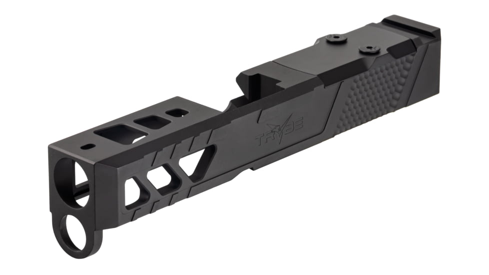 TRYBE Defense Pistol Slide, Glock 26, Gen 3/4, Viper Cut, Version 2, Black Cerakote SLDG26G34VPRV2-BN