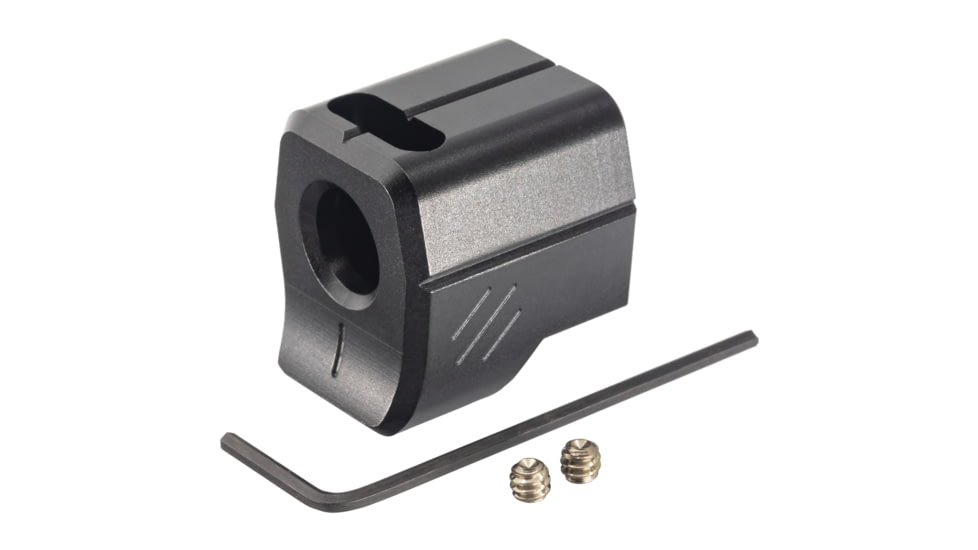 EDEMO TRYBE Defense Universal 9mm Compensator - Compact Firearms, Black, TRBDUNI9MMCC-BK, EDEMO1