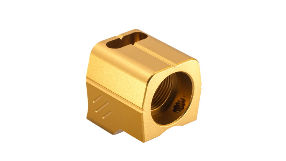 EDEMO TRYBE Defense Universal 9mm Compensator - Compact Firearms, Gold, TRBDUNI9MMCC-GLD, EDEMO1