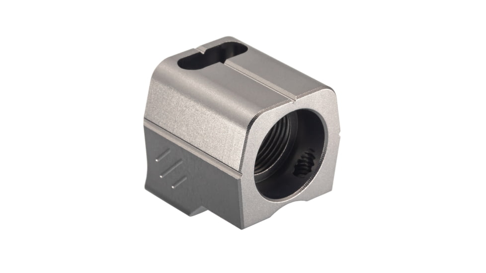 TRYBE Defense Universal 9mm Compensator - Compact Firearms, Gray, TRBDUNI9MMCC-GR