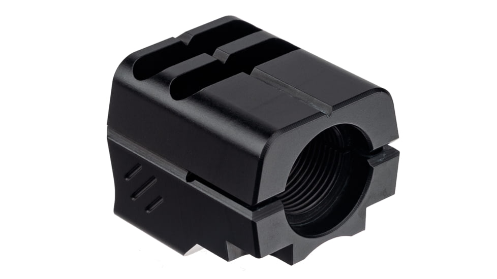 TRYBE Defense Universal 9mm Compensator - Full Size Firearms, Black, TRBDUNI9MMFS-BK