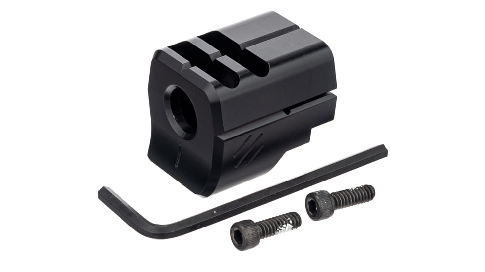 TRYBE Defense Universal 9mm Compensator - Full Size Firearms, Black, TRBDUNI9MMFS-BK