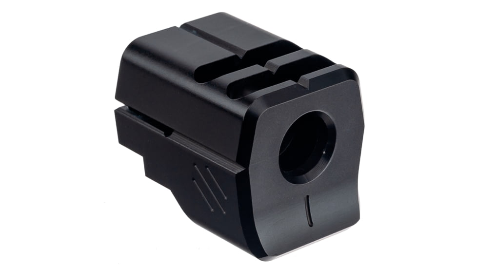 TRYBE Defense Universal 9mm Compensator - Full Size Firearms, Black, TRBDUNI9MMFS-BK
