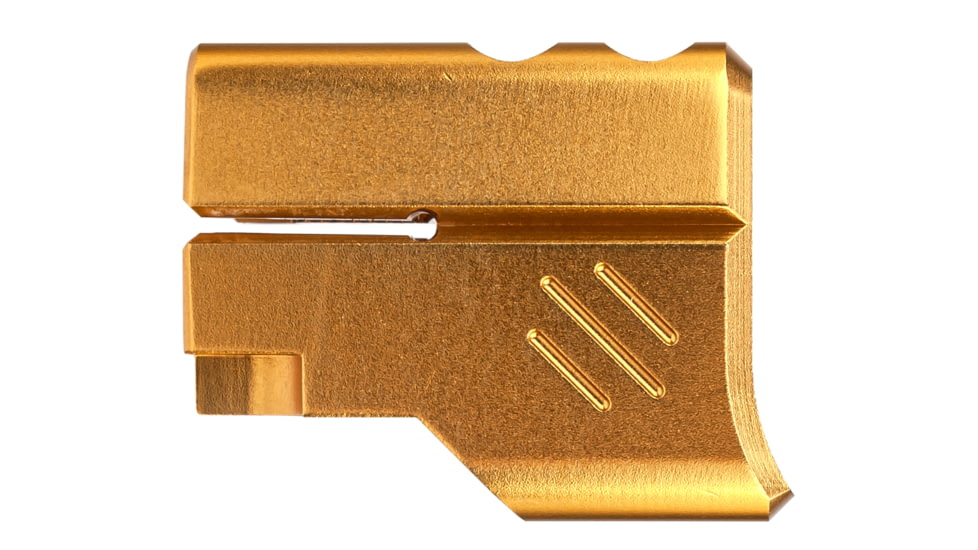 TRYBE Defense Universal 9mm Compensator - Full Size Firearms, Gold, TRBDUNI9MMFS-GLD