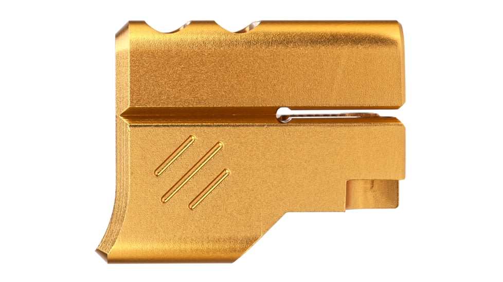 TRYBE Defense Universal 9mm Compensator - Full Size Firearms, Gold, TRBDUNI9MMFS-GLD