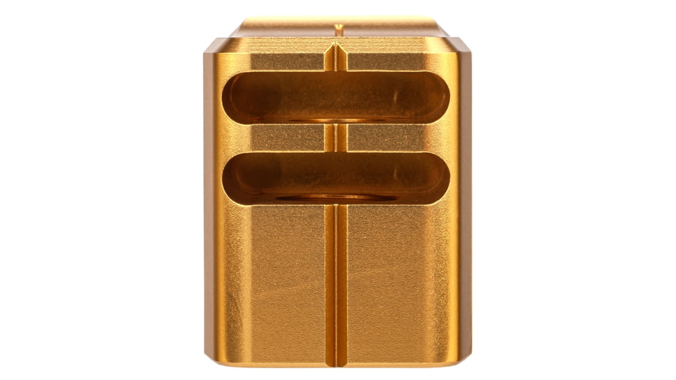 TRYBE Defense Universal 9mm Compensator - Full Size Firearms, Gold, TRBDUNI9MMFS-GLD