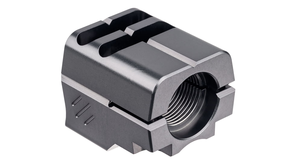 TRYBE Defense Universal 9mm Compensator - Full Size Firearms, Gray, TRBDUNI9MMFS-GR