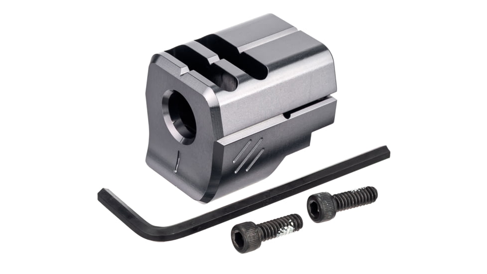 TRYBE Defense Universal 9mm Compensator - Full Size Firearms, Gray, TRBDUNI9MMFS-GR