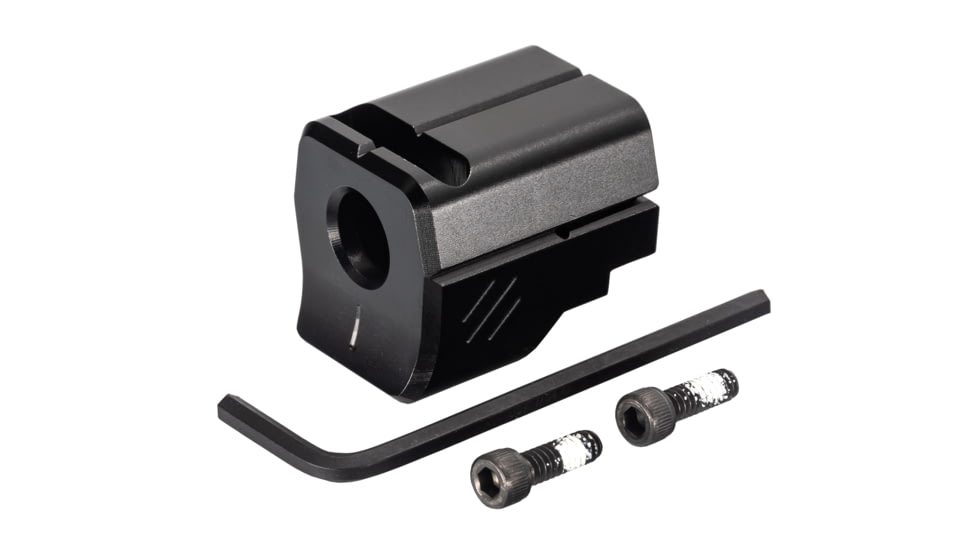 TRYBE Defense Universal Single Port 9mm Compensator, Full Size Firearms, Black, TRBDSPUNI9MMFS-BK