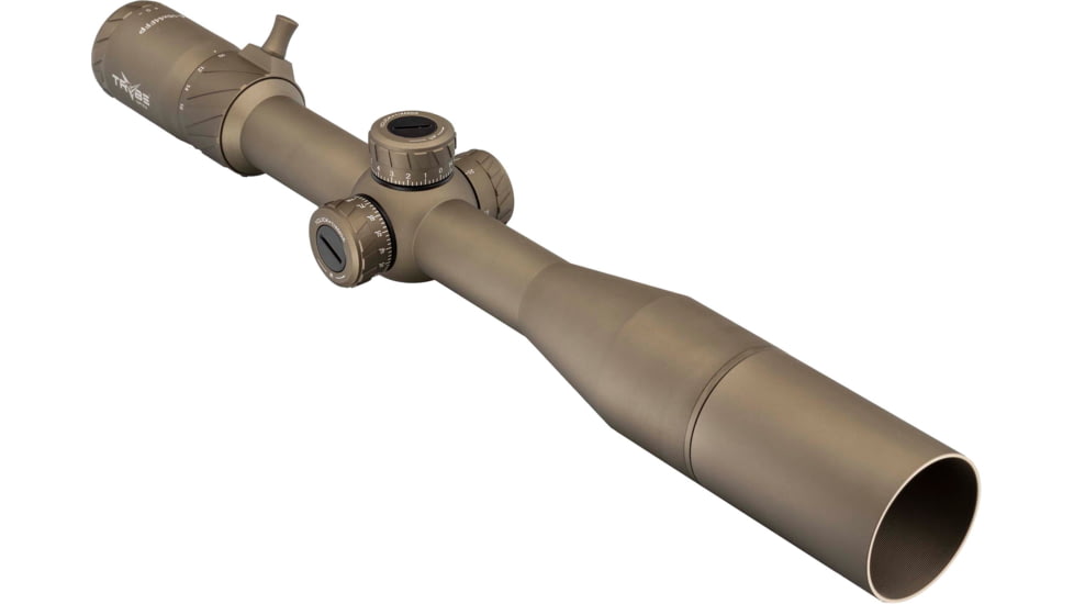 TRYBE Optics HIPO Rifle Scope, 4-16x44mm, 30 mm Tube, FFP, PLR-25 MOA Reticle, Flat Dark Earth, TRORS4-16x44FFP-FDE