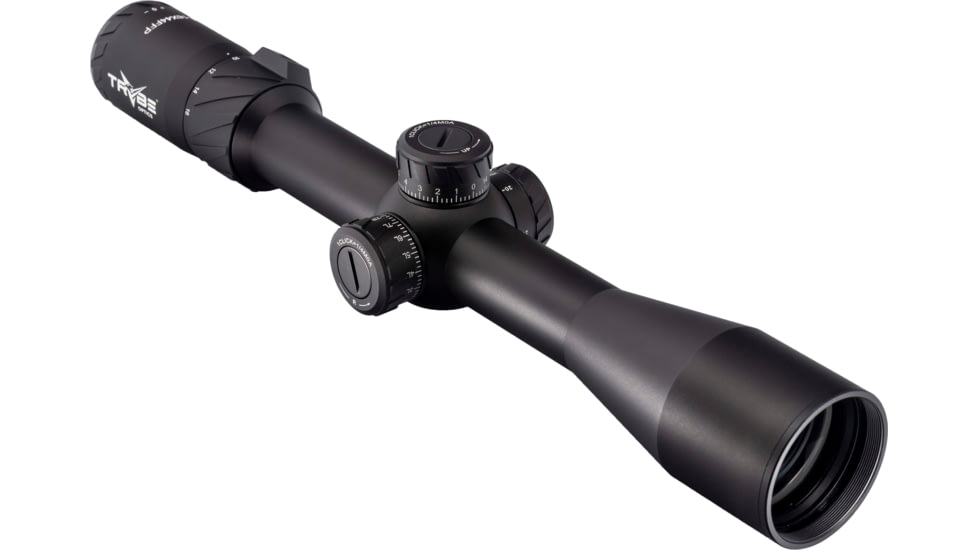 TRYBE Optics HIPO Rifle Scope, 4-16x44mm, 30 mm Tube, FFP, PLR-25 MOA Reticle, Black, TRORS4-16x44FFP-BL