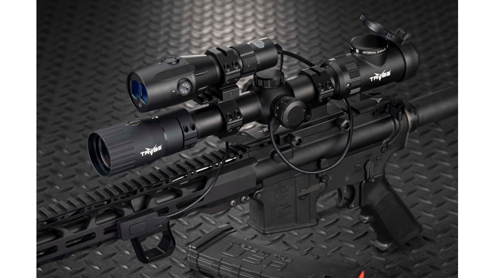 TRYBE Optics L.E.O. 1-8x24 Rifle Scope w/ TRYBE Optics DiMA1000 and TRYBE Optics Enhancer
