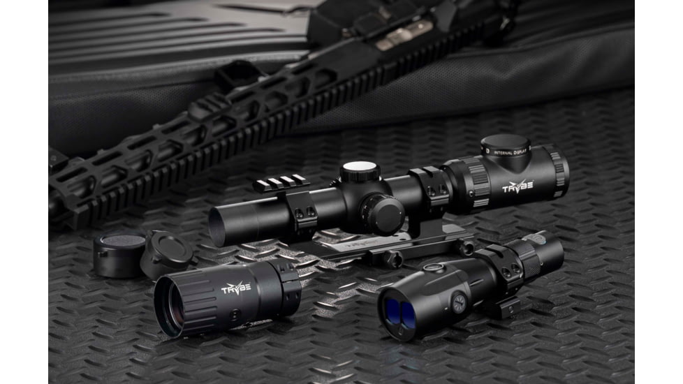 TRYBE Optics L.E.O. 1-8x24 Rifle Scope w/ TRYBE Optics DiMA1000 and TRYBE Optics Enhancer