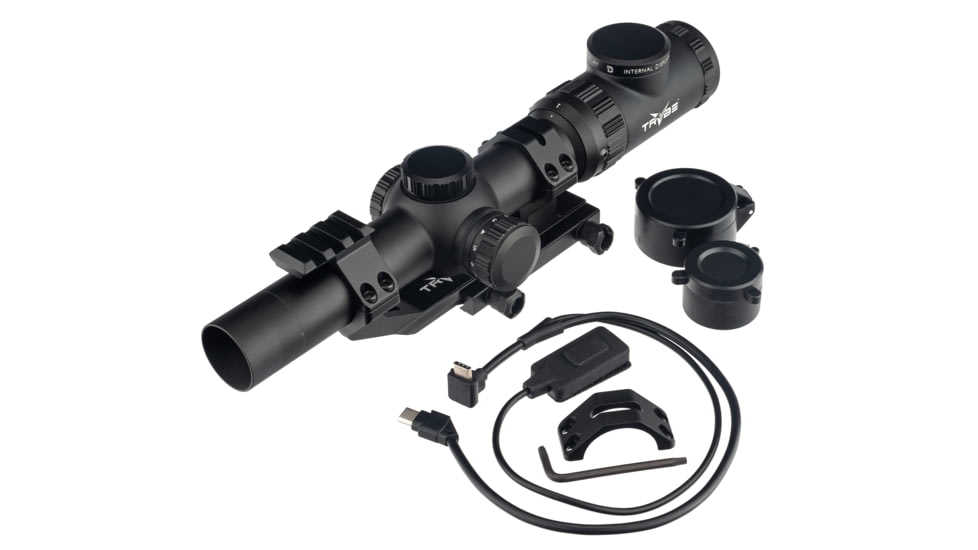 TRYBE Optics Low-Power Enhanced Optic L.E.O. 1-8x24mm Smart Rifle Scope, Black, TRORSLEO1-8x24