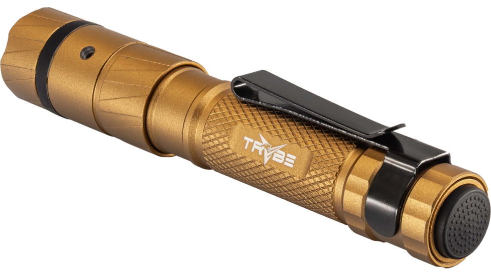 TRYBE Optics Micro Lithium Ion 350 Lumen Rechargeable Handheld Flashlight, Gold, MICRO1K-GLD