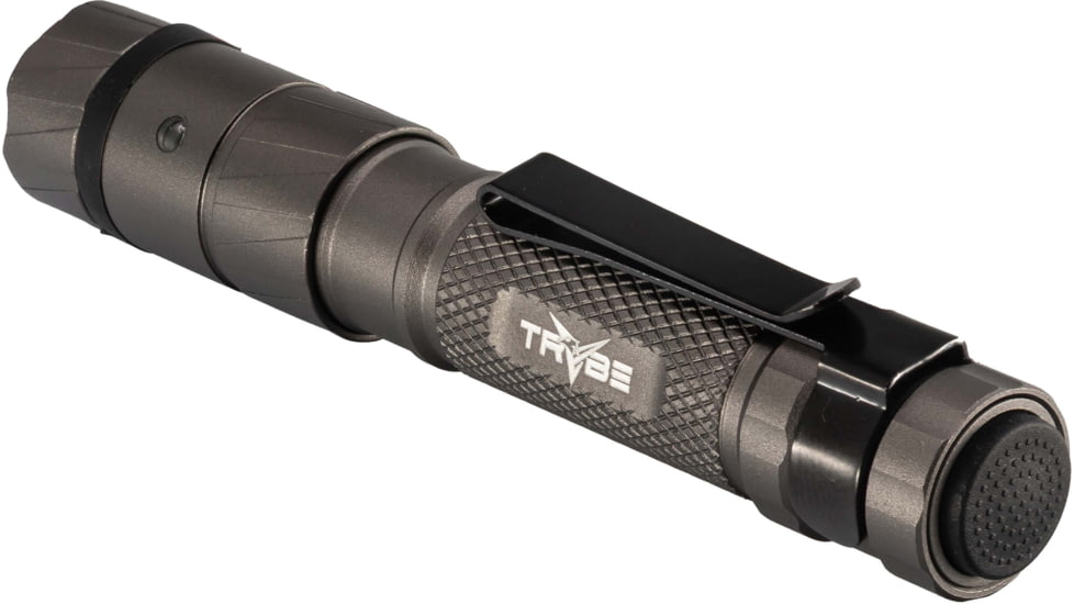 TRYBE Optics Micro Lithium Ion 350 Lumen Rechargeable Handheld Flashlight, Gray, MICRO1K-GRY
